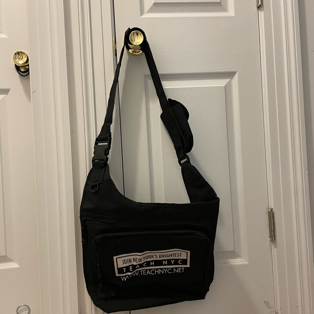 Black Canvas Large Crossbody; Gender Neutral; Never Used!